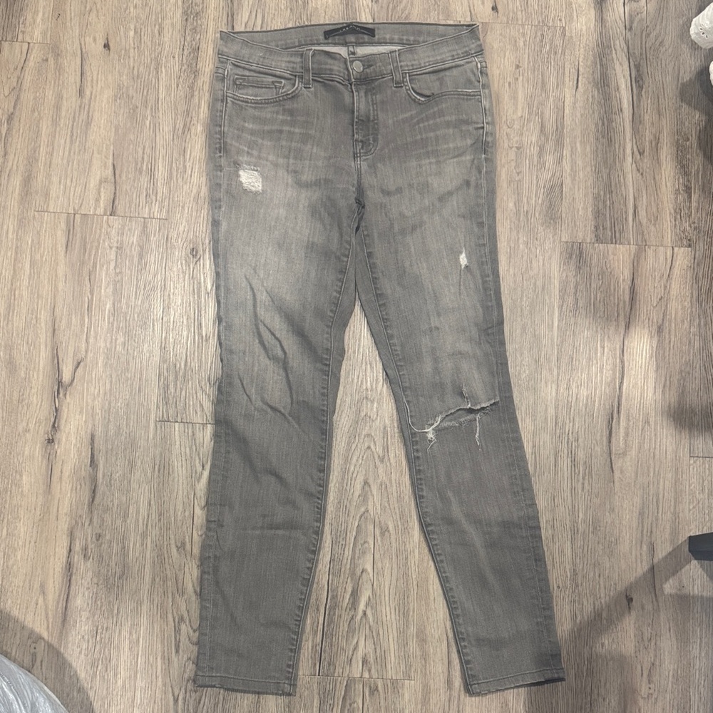 J Brand Gray Distressed Women Jeans
